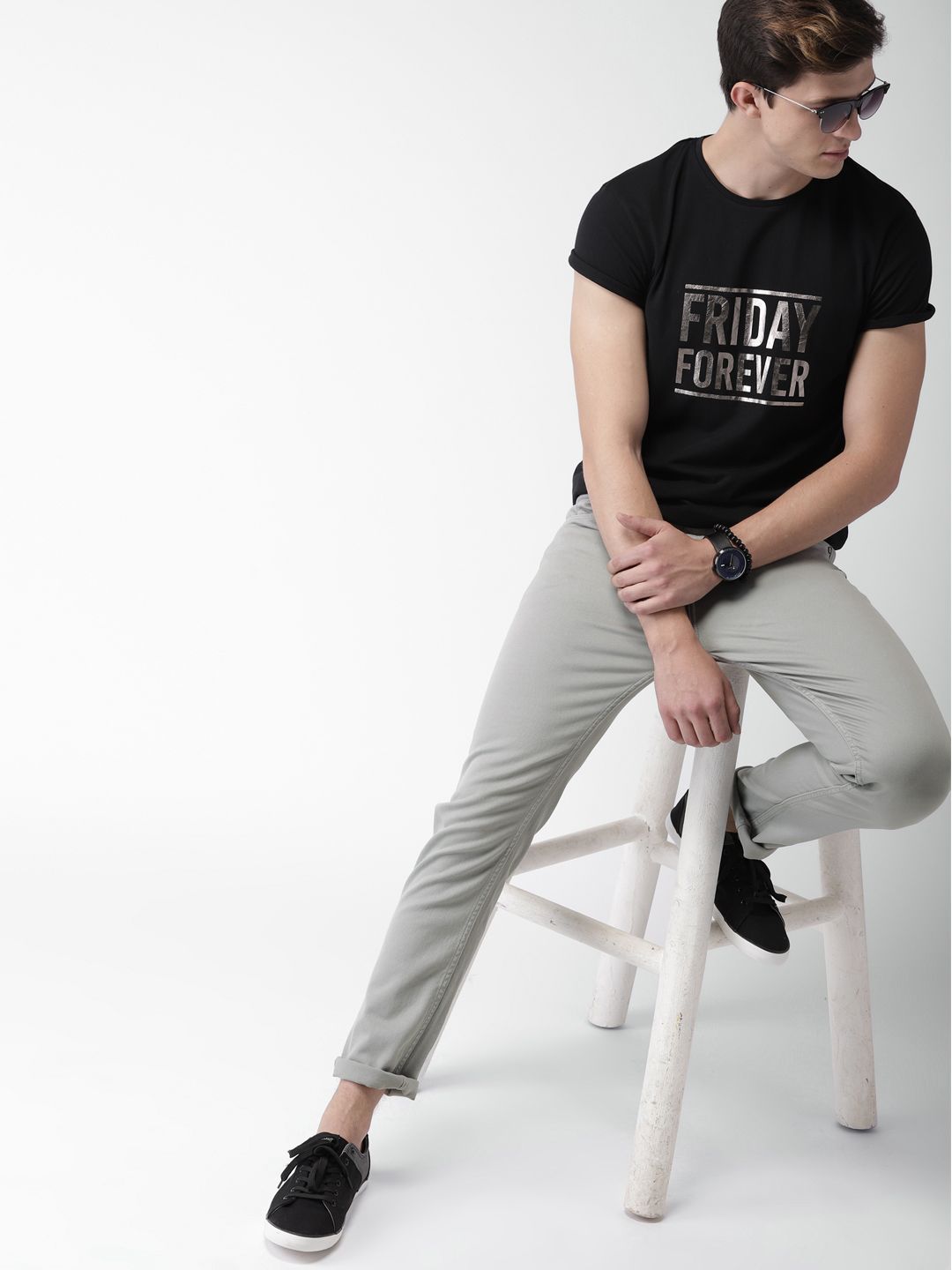 Mast & Harbour Grey Skinny Fit Jeans – Stretchable Mid Rise