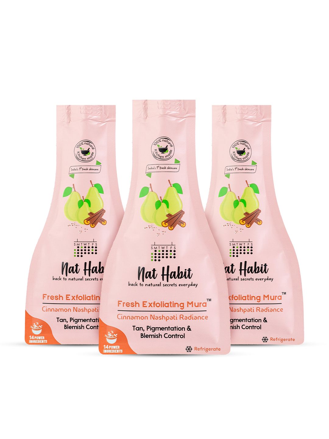 Nat Habit Set Of 3 Exfoliating Mura with Cinnamon Nashpati Radiance Face Scrub - 25g Each-picture-31