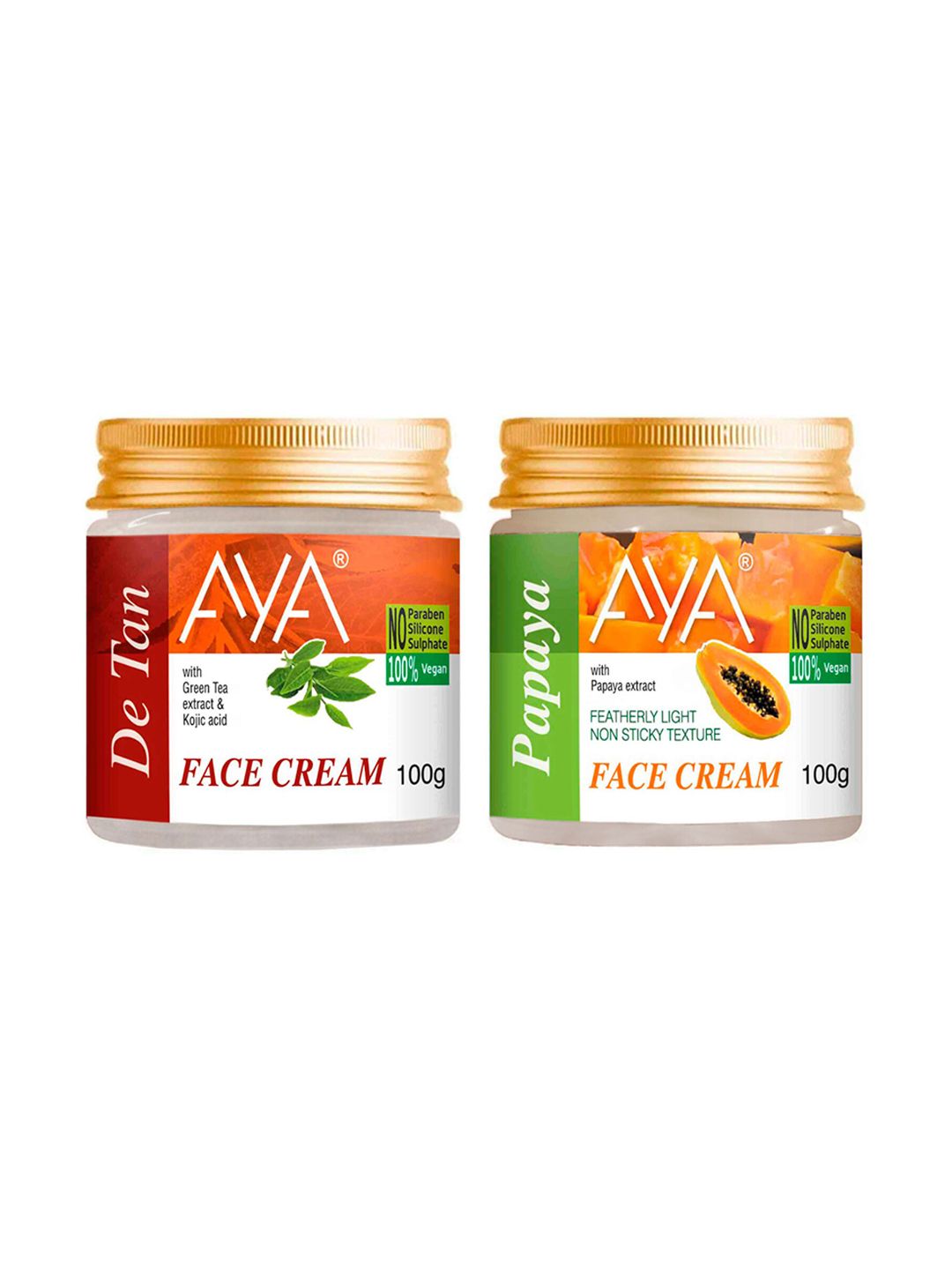 AYA Set of De-Tan & Papaya Vegan Face Cream - 100 g each-picture-25