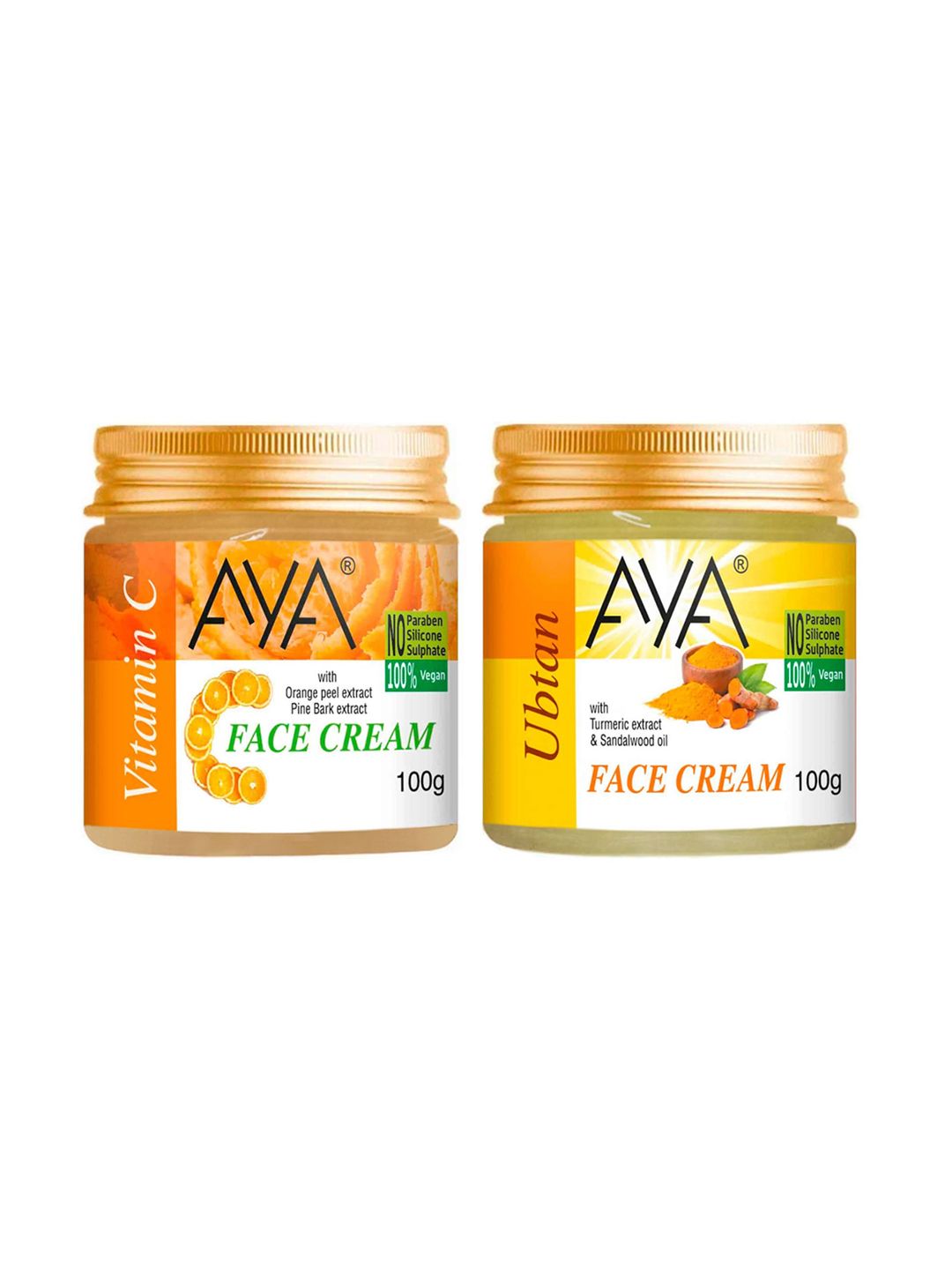 AYA Set of Vitamin C & Ubtan Vegan Face Cream - 100 g each-picture-19