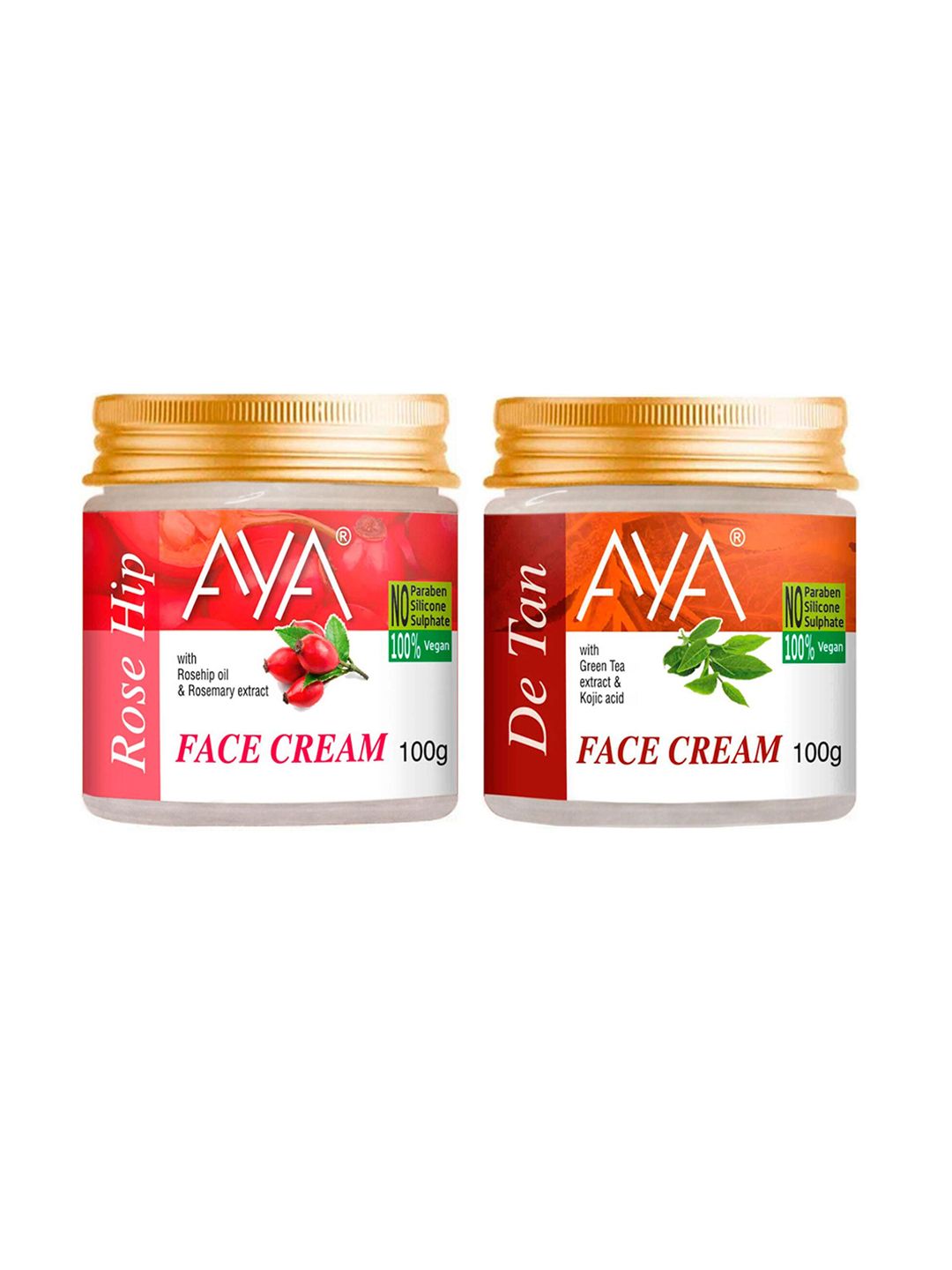 AYA Set of De-Tan & Rosehip Vegan Face Cream - 100 g each-picture-31
