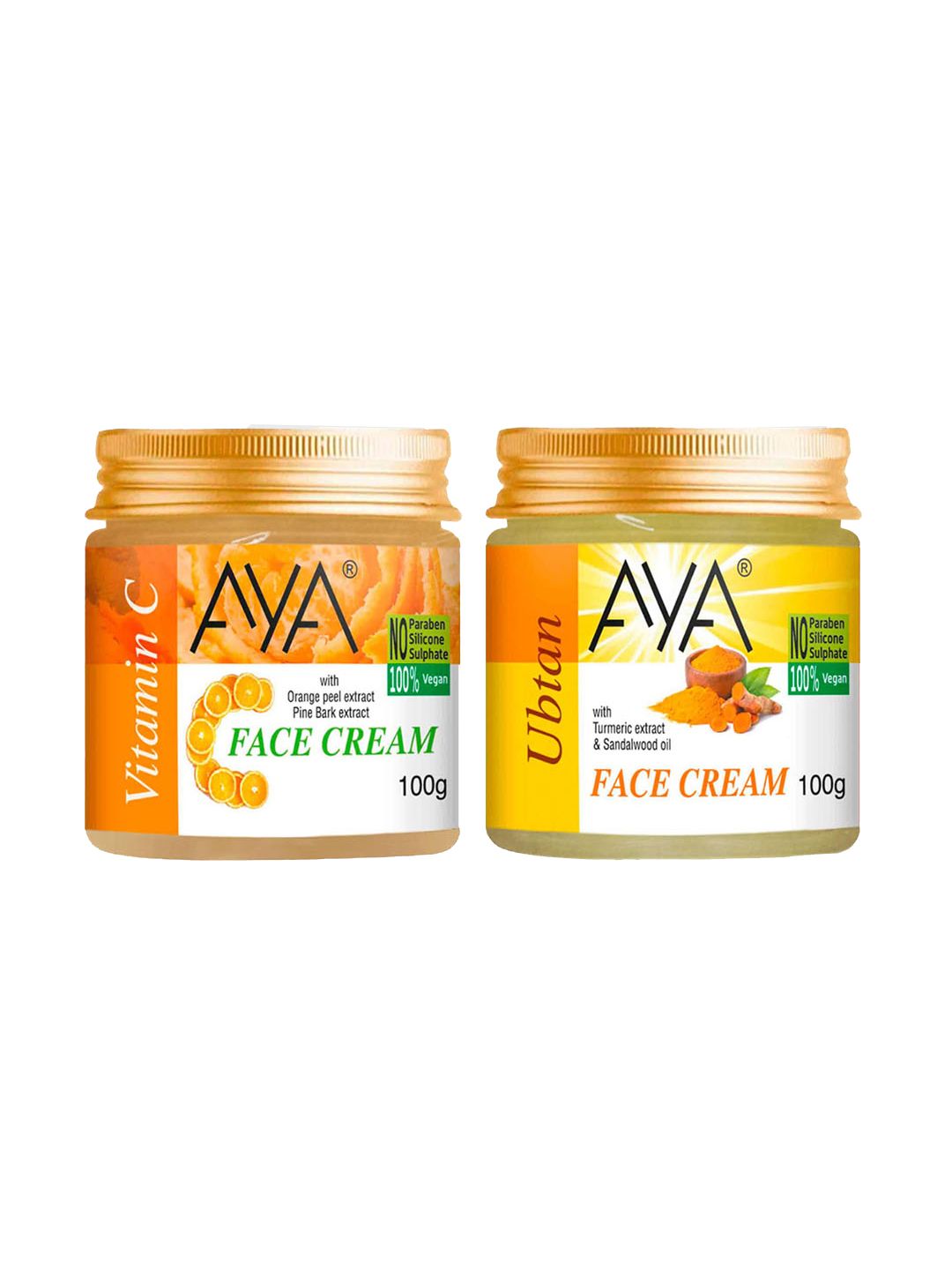 AYA Set of Ubtan & Vitamin C Vegan Face Cream - 100 g each-picture-27