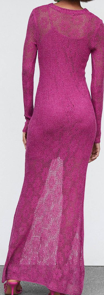 Buy MANGO Sheer Floral Self-Design Maxi Dress - Dresses for Women 23836374  | Myntra