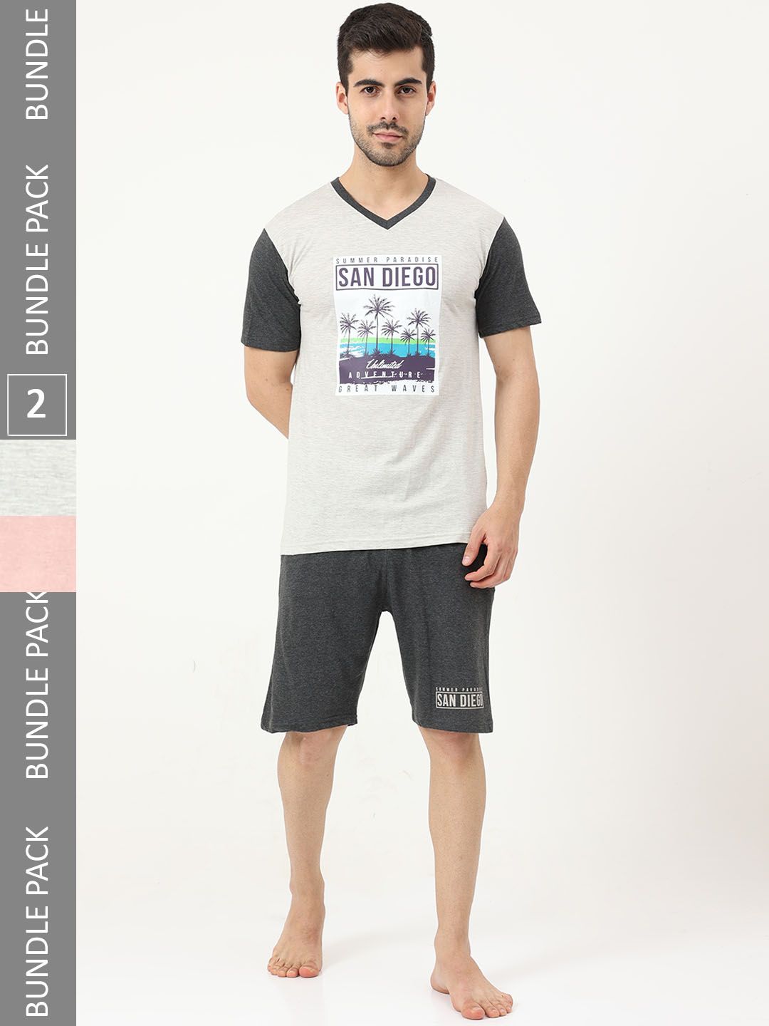 Masculino Latino Pack Of 2 Graphic Printed Night suits-picture-35