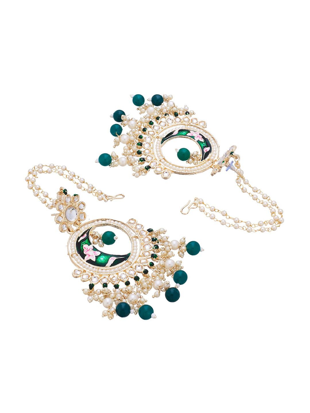 ATIBELLE Gold Plated Contemporary Chandbalis