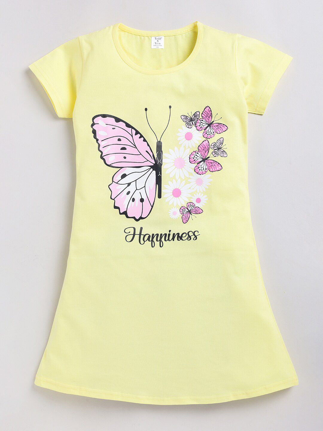 Todd N Teen Girls Graphic Printed Cotton T-Shirt Nightdress-image-47
