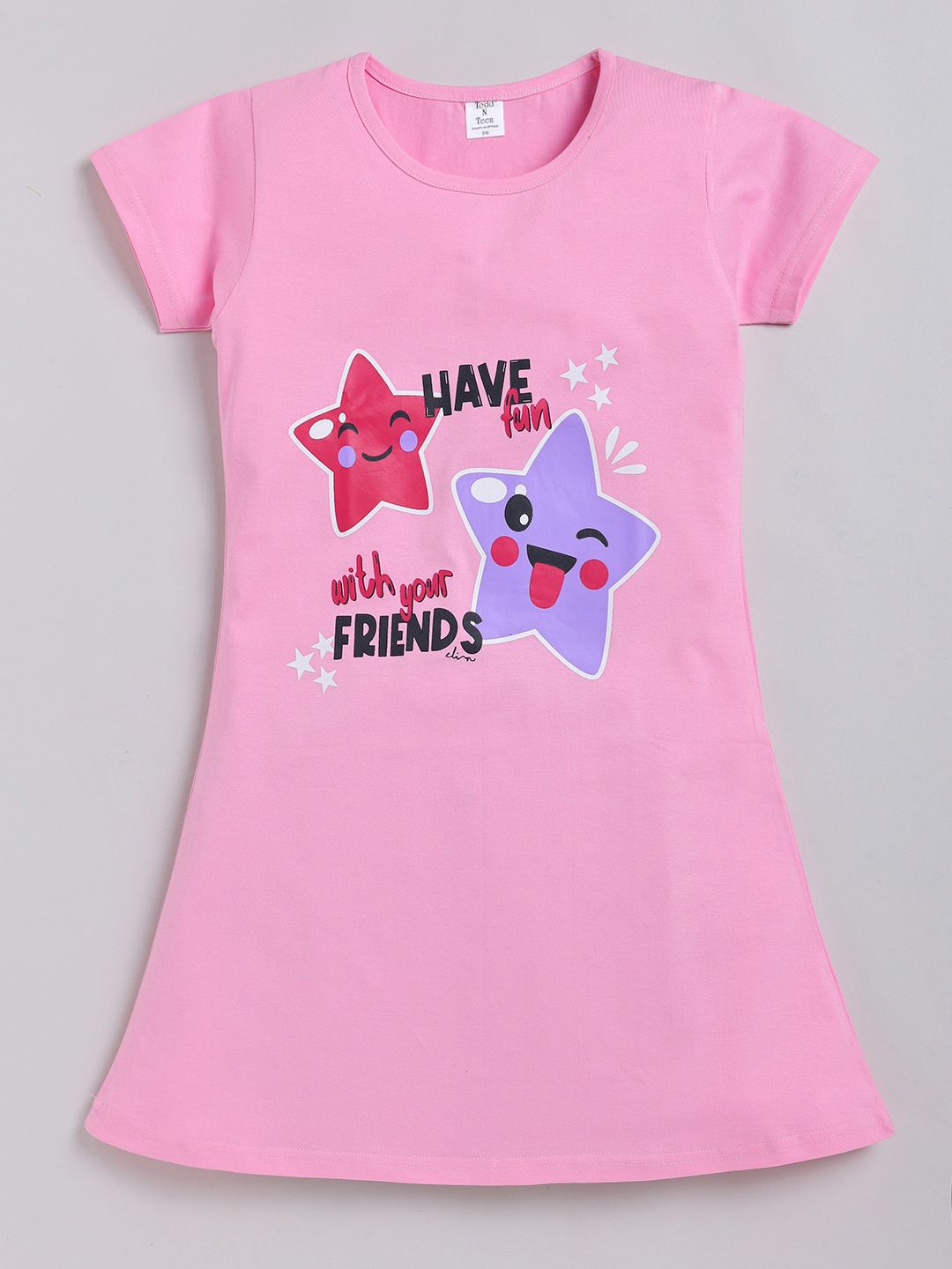 Todd N Teen Girls Printed Cotton Nightdress-image-40