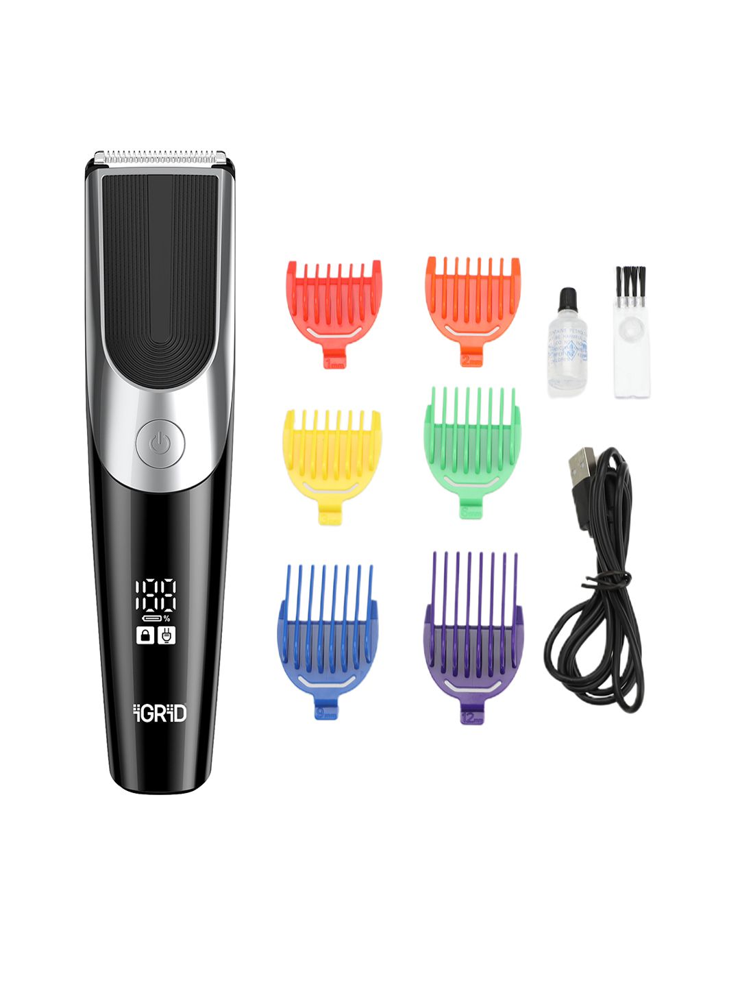 iGRiD All Terrain Hair Trimmer with Black & Silver Edition with Stainless Steel Blades-image-1