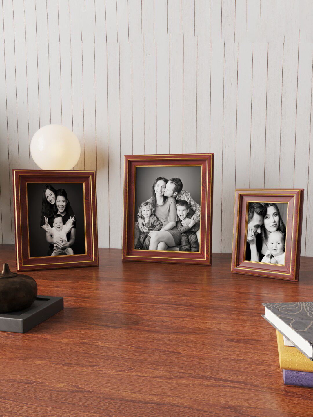 Art Street 3 Pcs Brown Table Top Photo Frames-picture-16