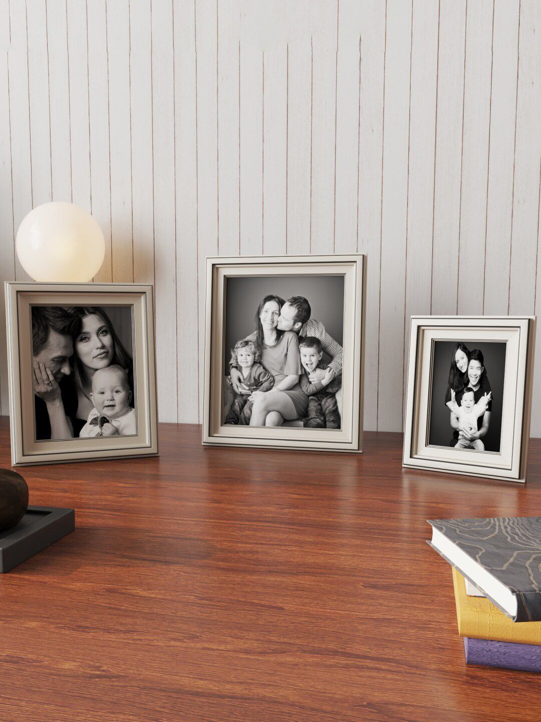 Art Street 3 Pcs Silver-Toned 3D Picture Table Top Photo Frames-picture-32