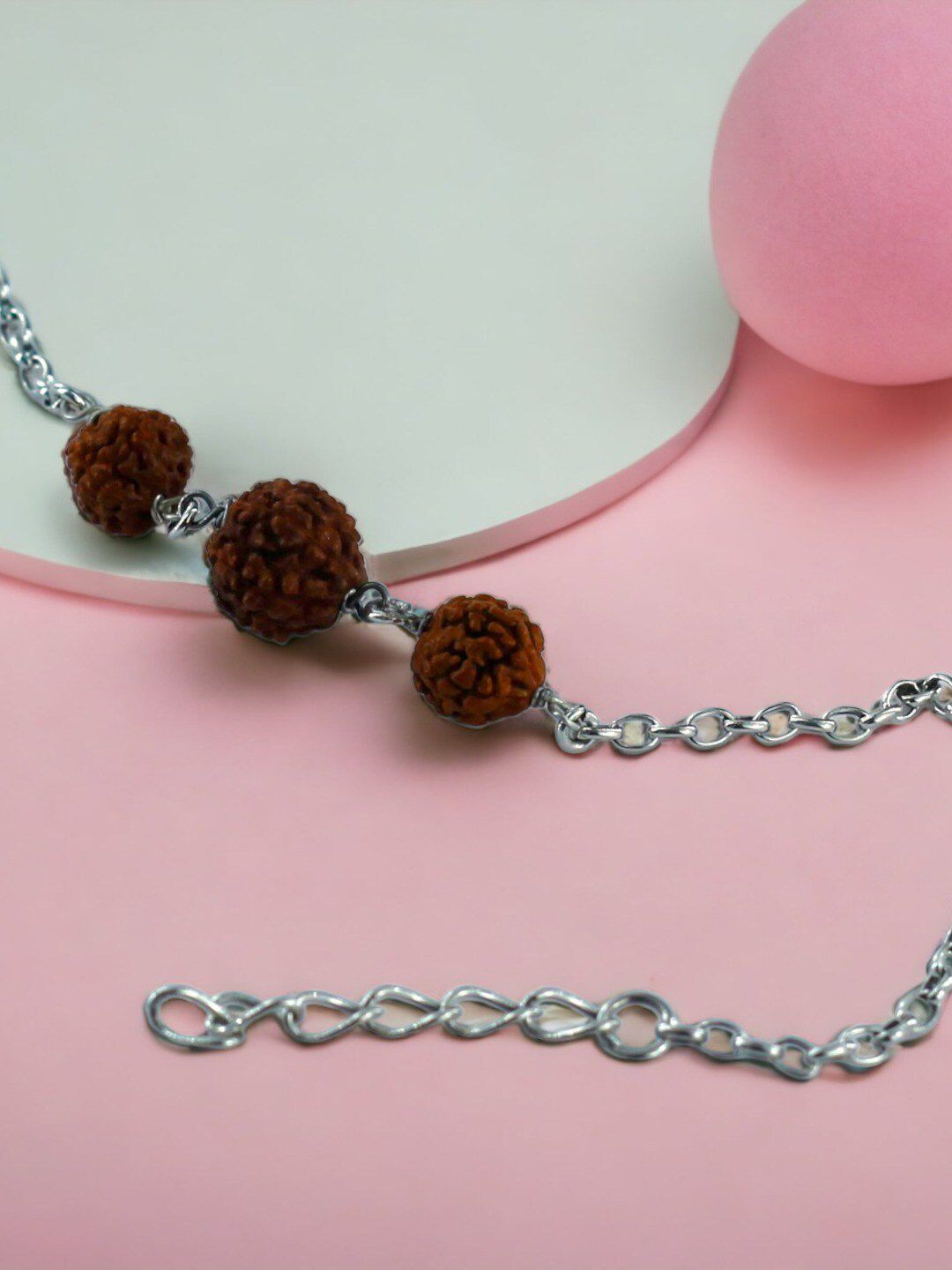 Taraash 925 Sterling Silver Rudraksha Bracelet Rakhi With Roli chawal & Greeting Card-picture-18