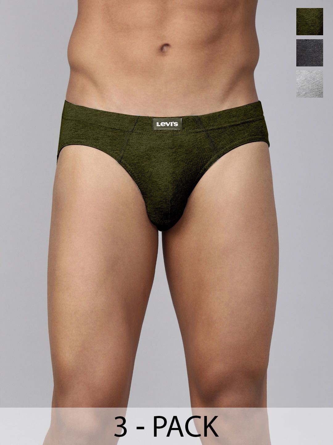 Levis Pack Of 3 Comfy Fit Cotton Basic Briefs STYLE-011-picture-13