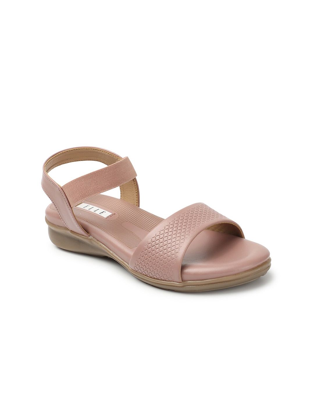 ELLE Textured Open Toe Flats-picture-11