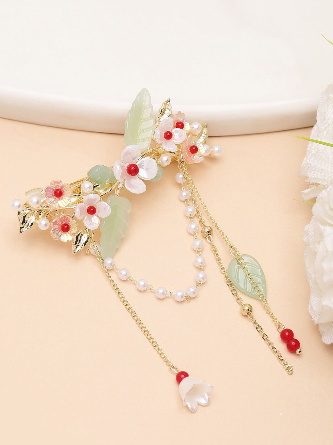 PANASH Gold-Plated Embellished French Barrette Clip-picture-16
