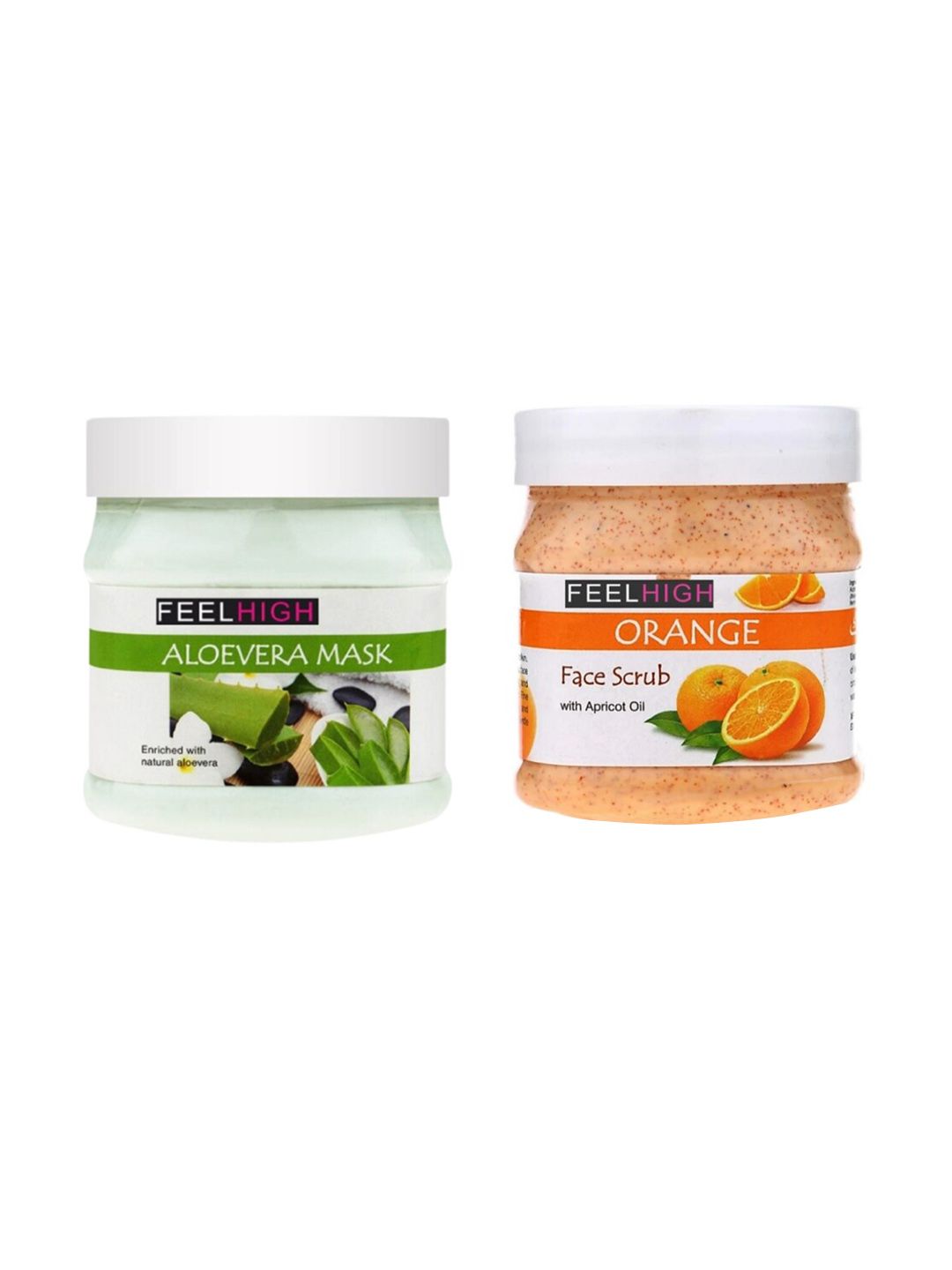 FEELHIGH Face & Body Aloe Vera Mask 500ml & Orange Scrub 500ml-picture-10