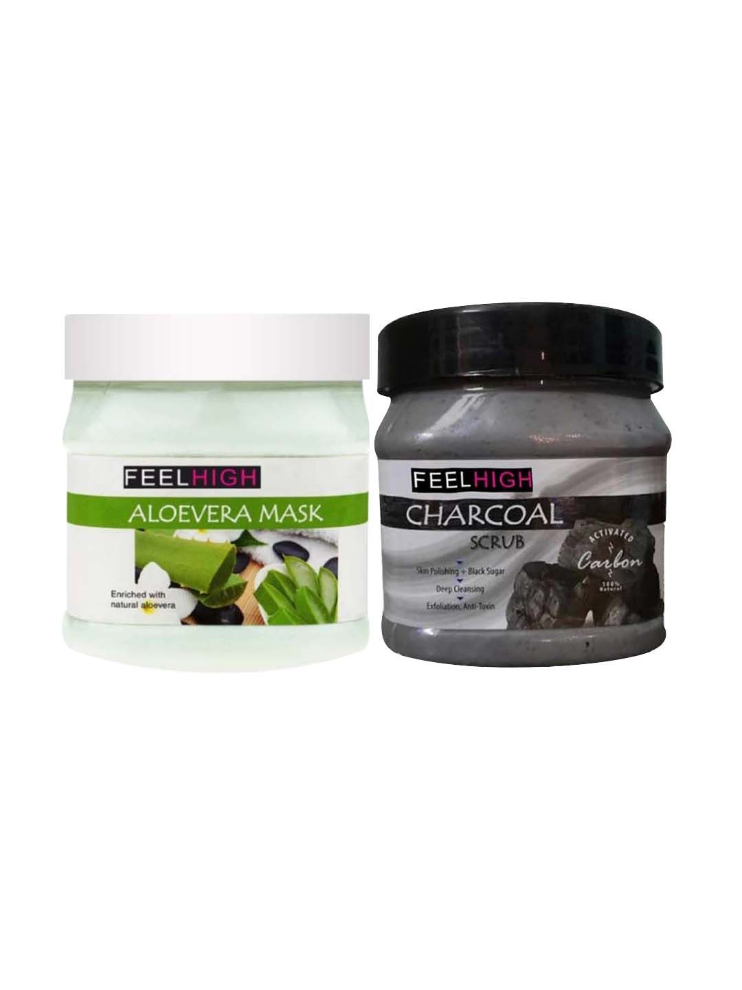 FEELHIGH Face & Body Aloe Vera Mask & Charcoal Scrub-1000ml-image-8
