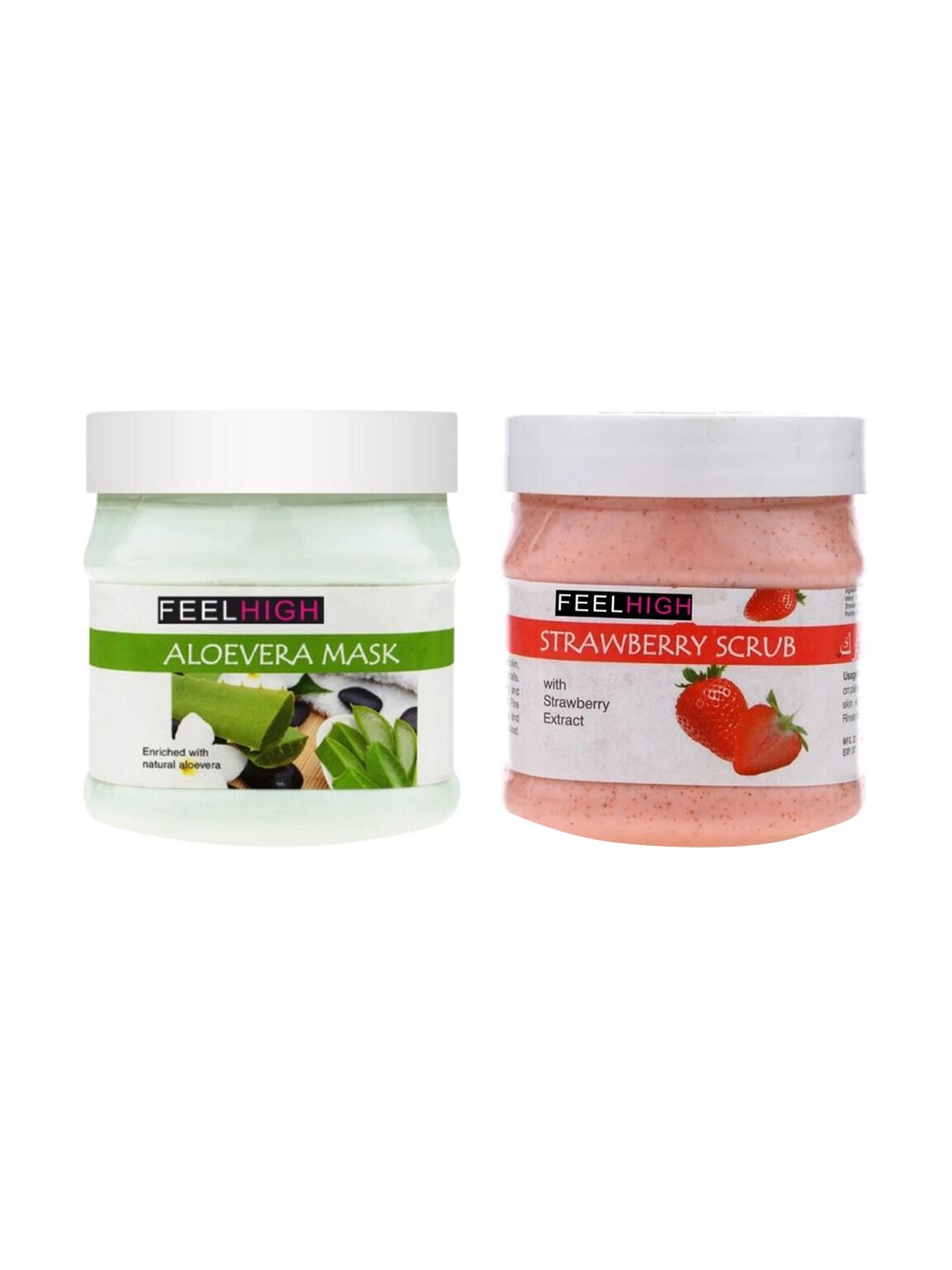 FEELHIGH Set Of 2 Face & Body Aloevera Mask & Gold Scrub-500ml Each-picture-26