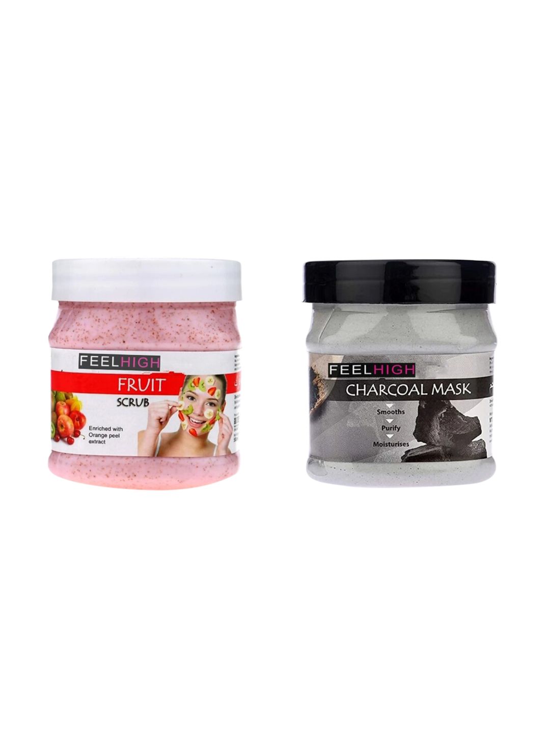 FEEL HIGH Face & Body Fruit Scrub & Charcoal Mask-image-49