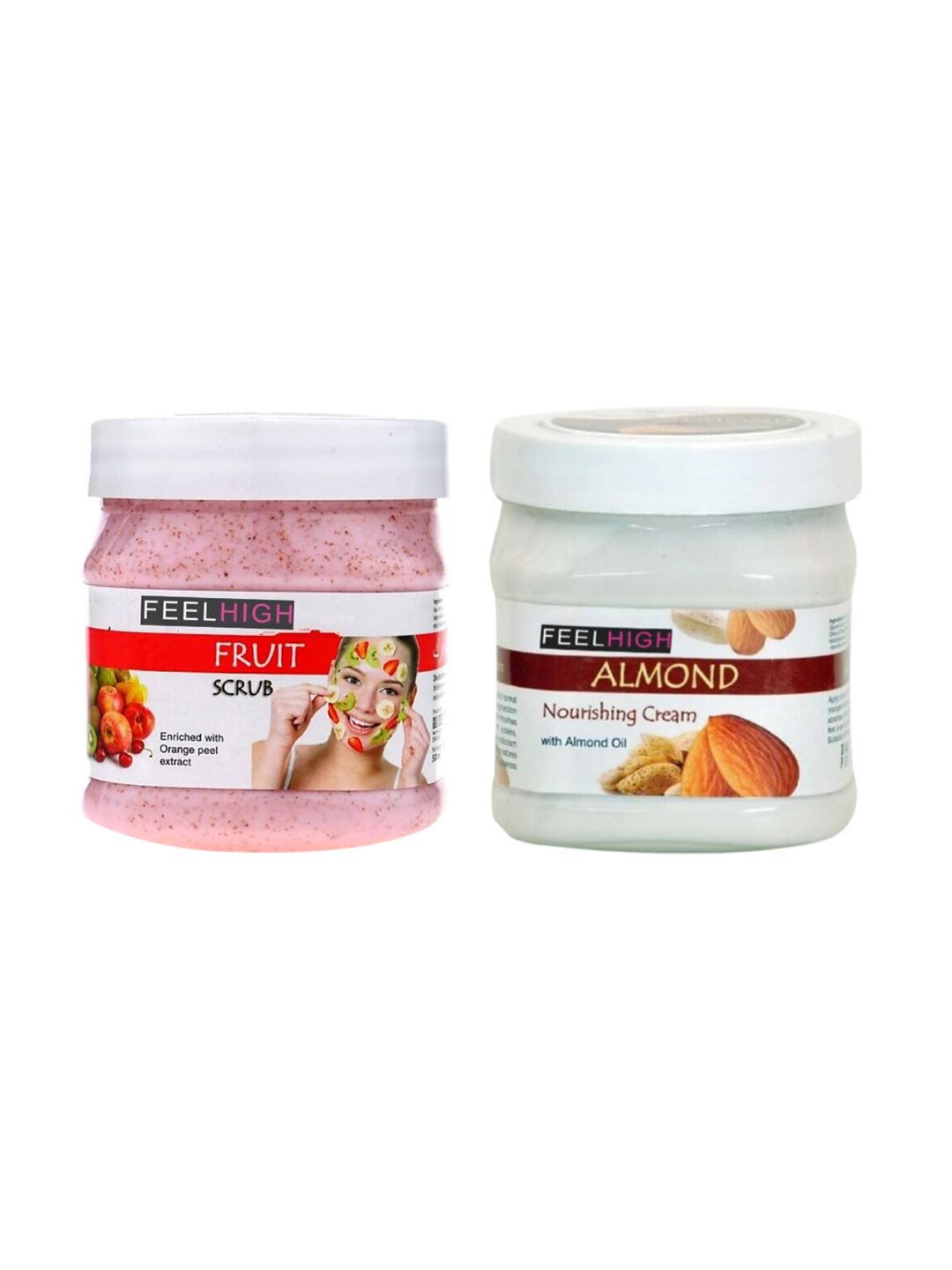 FEELHIGH Set of Mix Fruit Body Scrub & Almond Nourishing Cream - 500 ml each-image-26