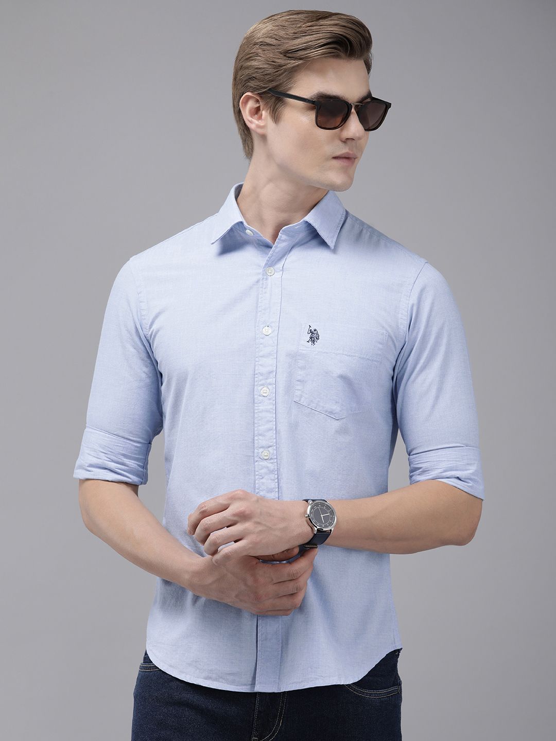 U.S. Polo Assn. Pure Cotton Tailored Fit Casual Shirt-image-27