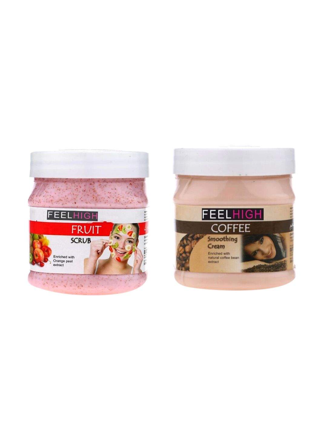 FEELHIGH Set of Mix Fruit Body Scrub & Coffee Smoothening Cream - 500 ml each-image-37