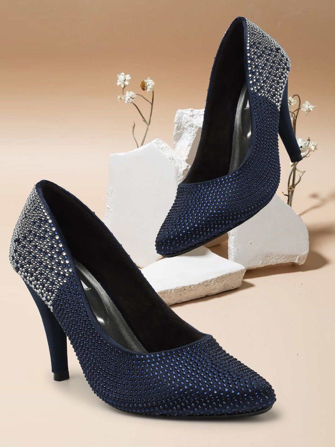 ELLE Pointed Toe Pumps Slim Heels-picture-21