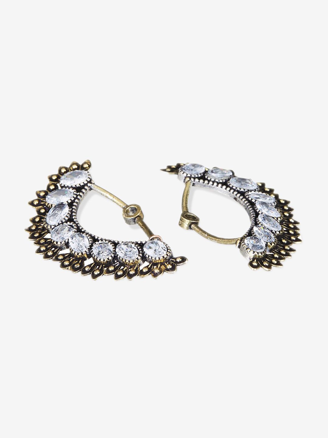 ATIBELLE Set Of 4 German Silver Silver-Plated Contemporary Drop Earrings