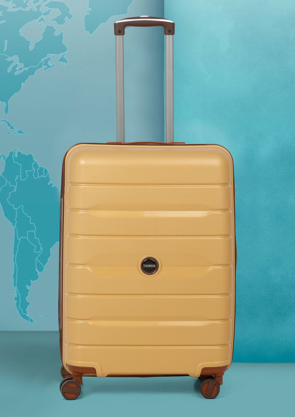 Teakwood Leathers Textured 360 Degree Rotation Hard Cabin Trolley Bag- 55 CM-picture-40