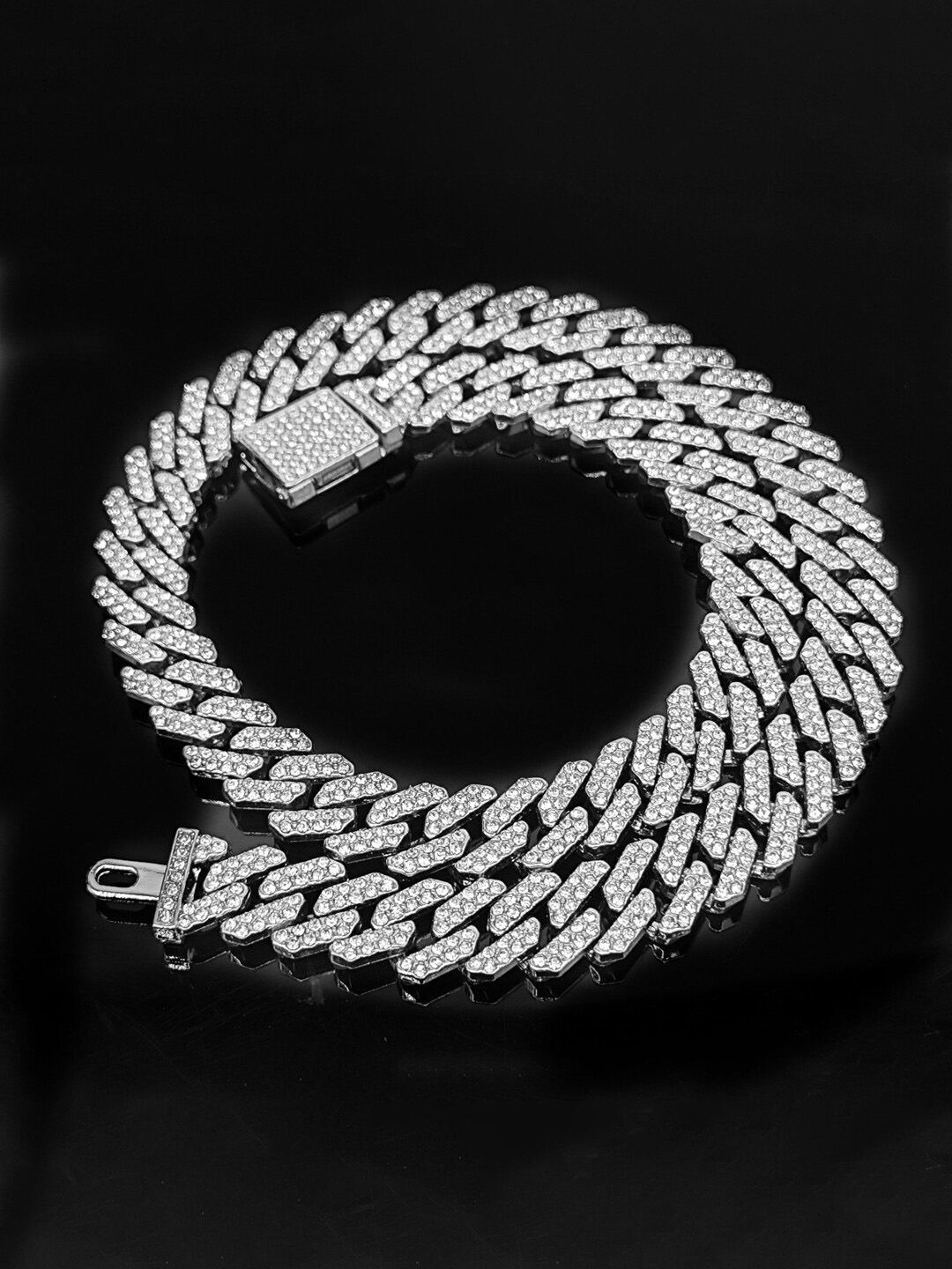 Jewels Galaxy Men Silver-Plated Necklace-picture-24