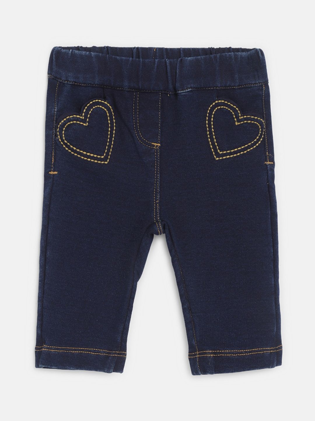 Chicco Infant Girls Mid-Rise Comfort Fit Cotton Denim Trousers-picture-11