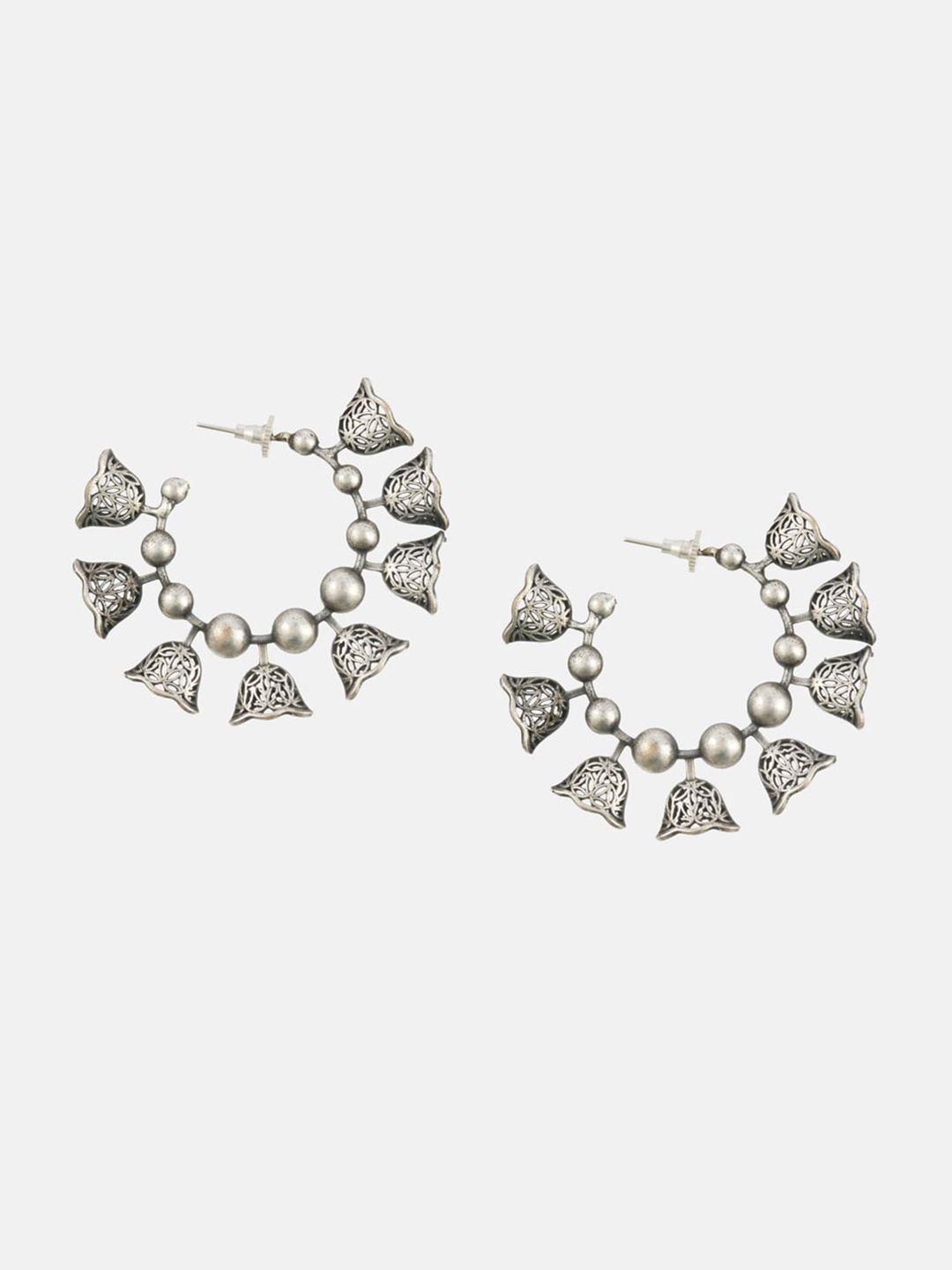 ATIBELLE Set Of 2 Silver-Plated Contemporary Drop Earrings
