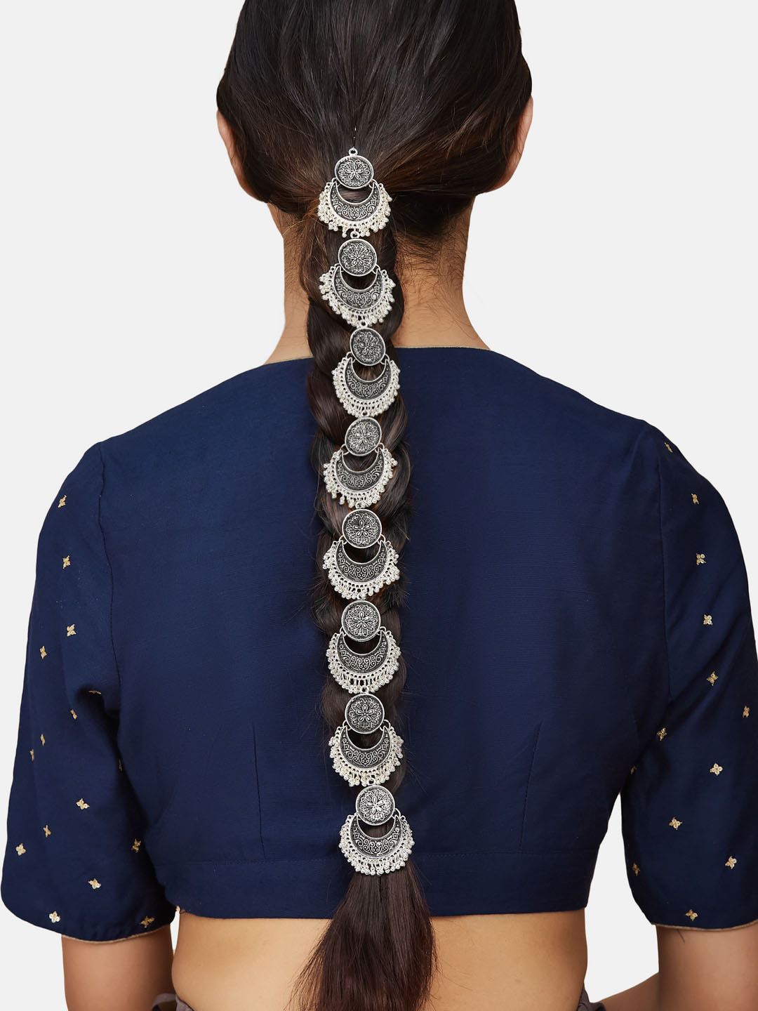 ATIBELLE Silver-Plated & Beaded Bun Pin