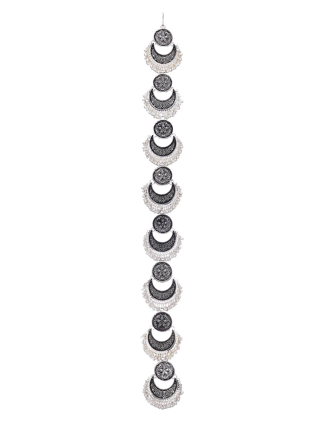 ATIBELLE Silver-Plated & Beaded Bun Pin