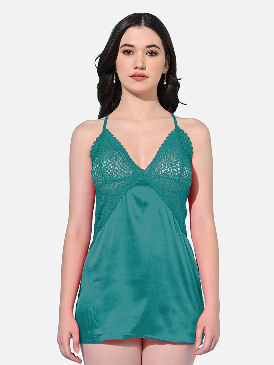 StyFun V-Neck Satin Baby Doll-picture-34