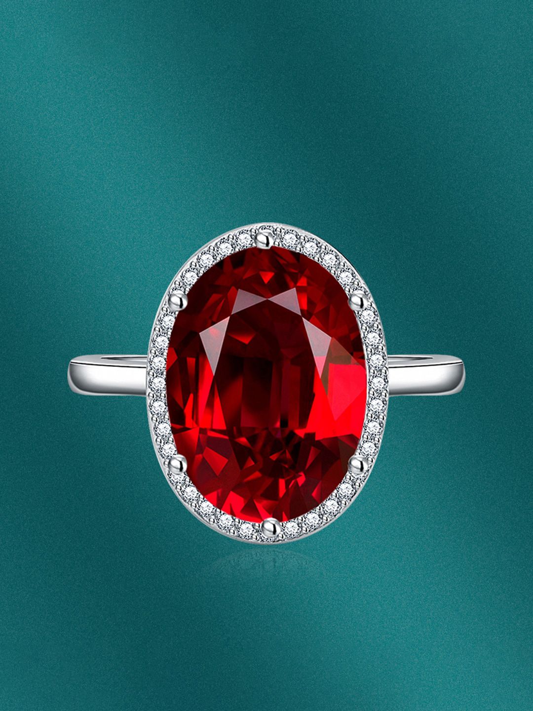 Designs & You Silver-Plated CZ-Studded Adjustable Finger Rings-picture-23