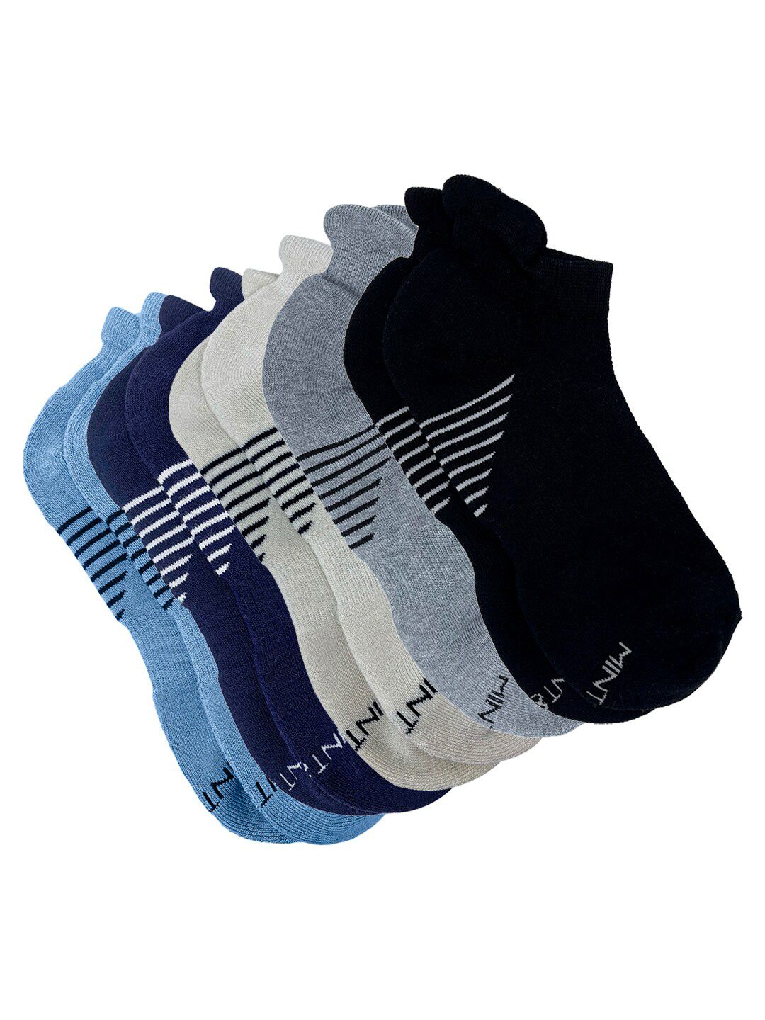 Mint & Oak Men Pack Of 5 Patterned Ankle Length Socks-picture-31