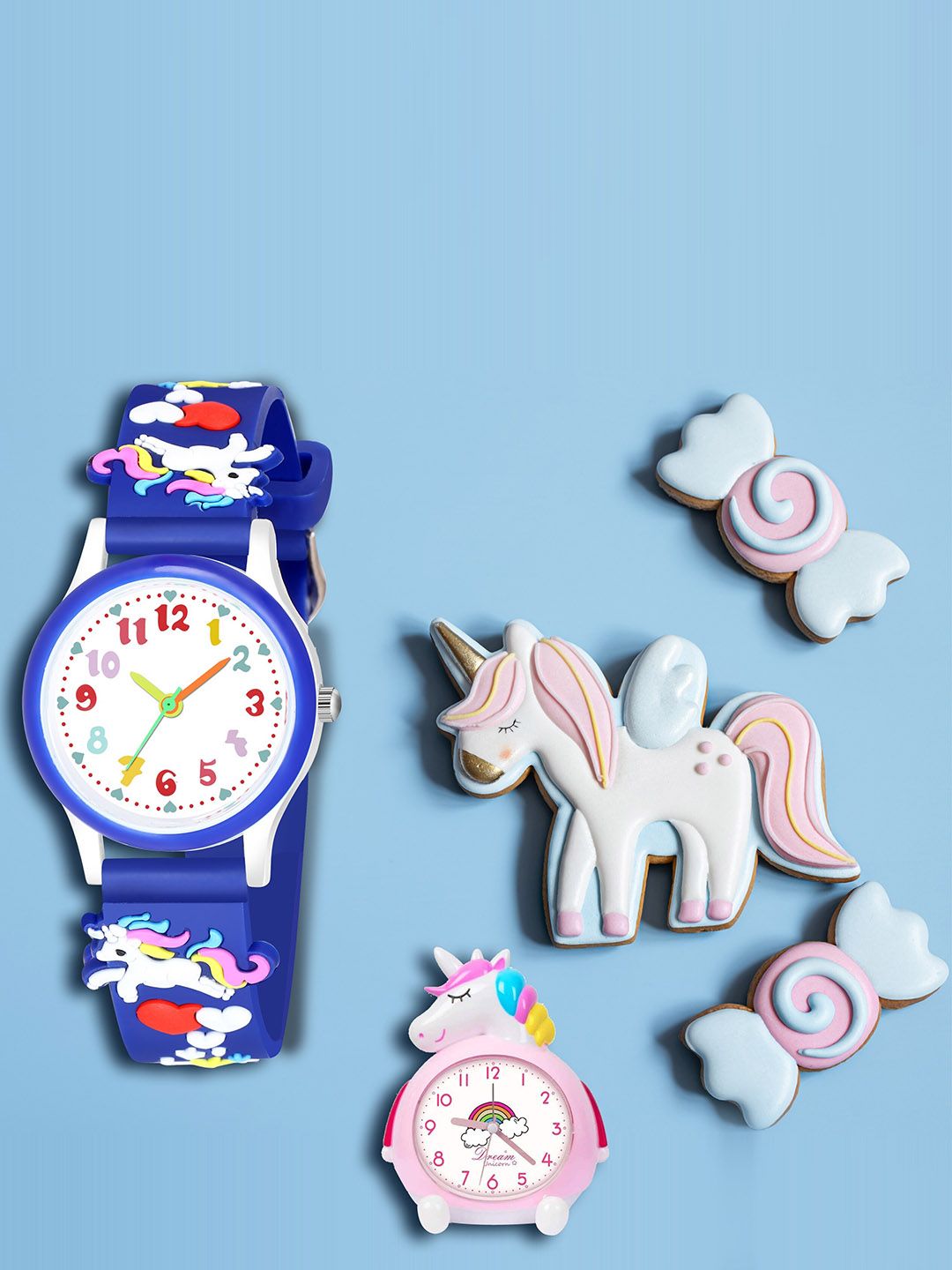 SWADESI STUFF Girls Printed Dial & Blue Straps Analogue Watch UNICORN BLUE-image-44