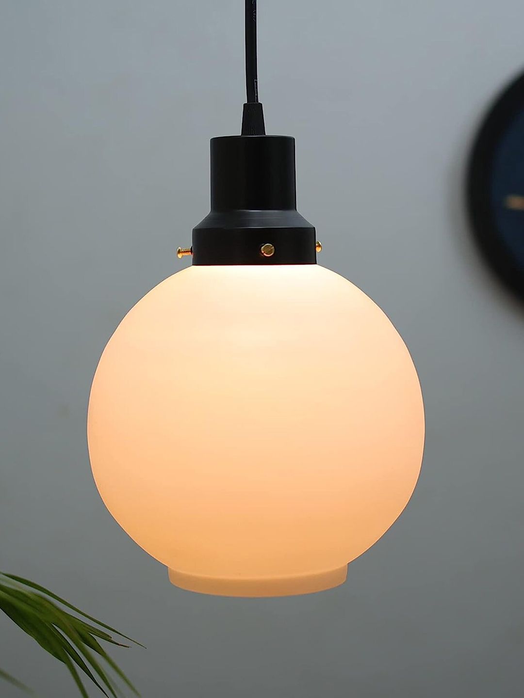 Homesake Black Glass Globe Pendant Light Adjustable Hanging Vintage Ceiling Lamp-image-32