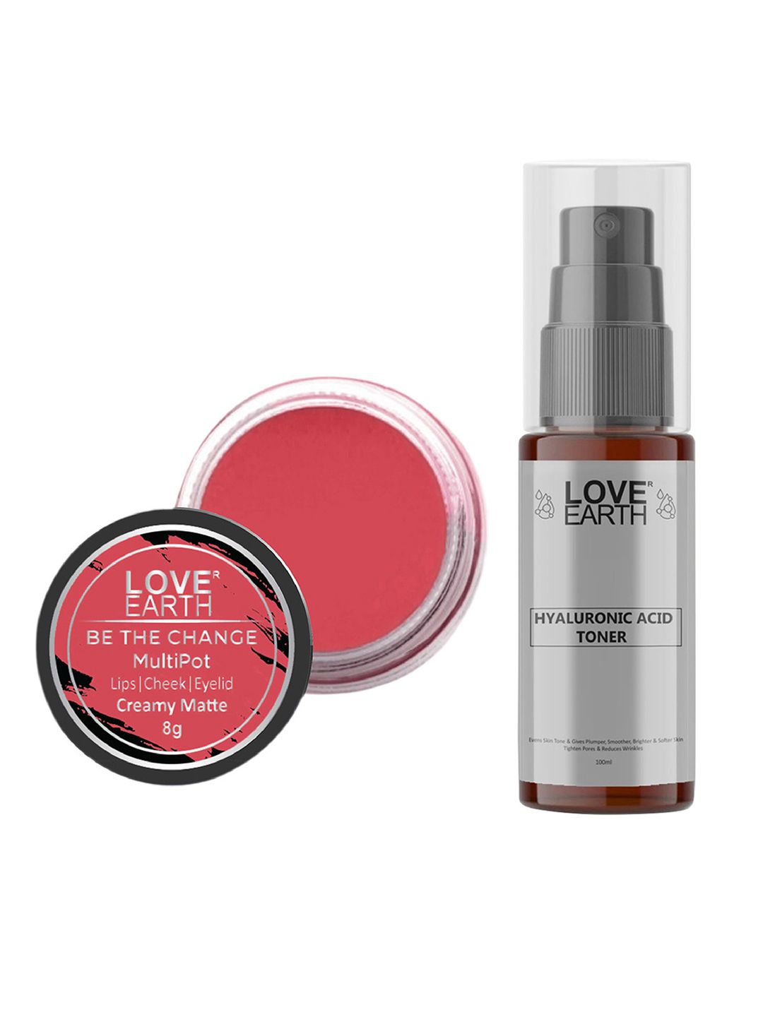 LOVE EARTH Multipot Lip-Cheek-Eyelid Tint 8g & Hyaluronic Acid Toner 100ml-picture-17