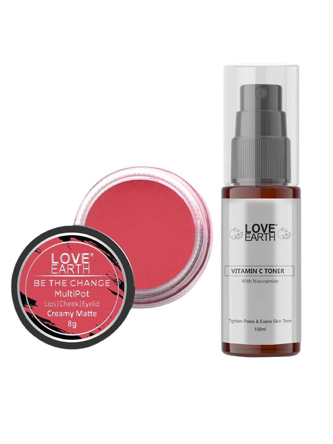 LOVE EARTH Multipot Lip-Cheek-Eyelid Tint 8g & Vitamin C Toner 100ml-picture-29