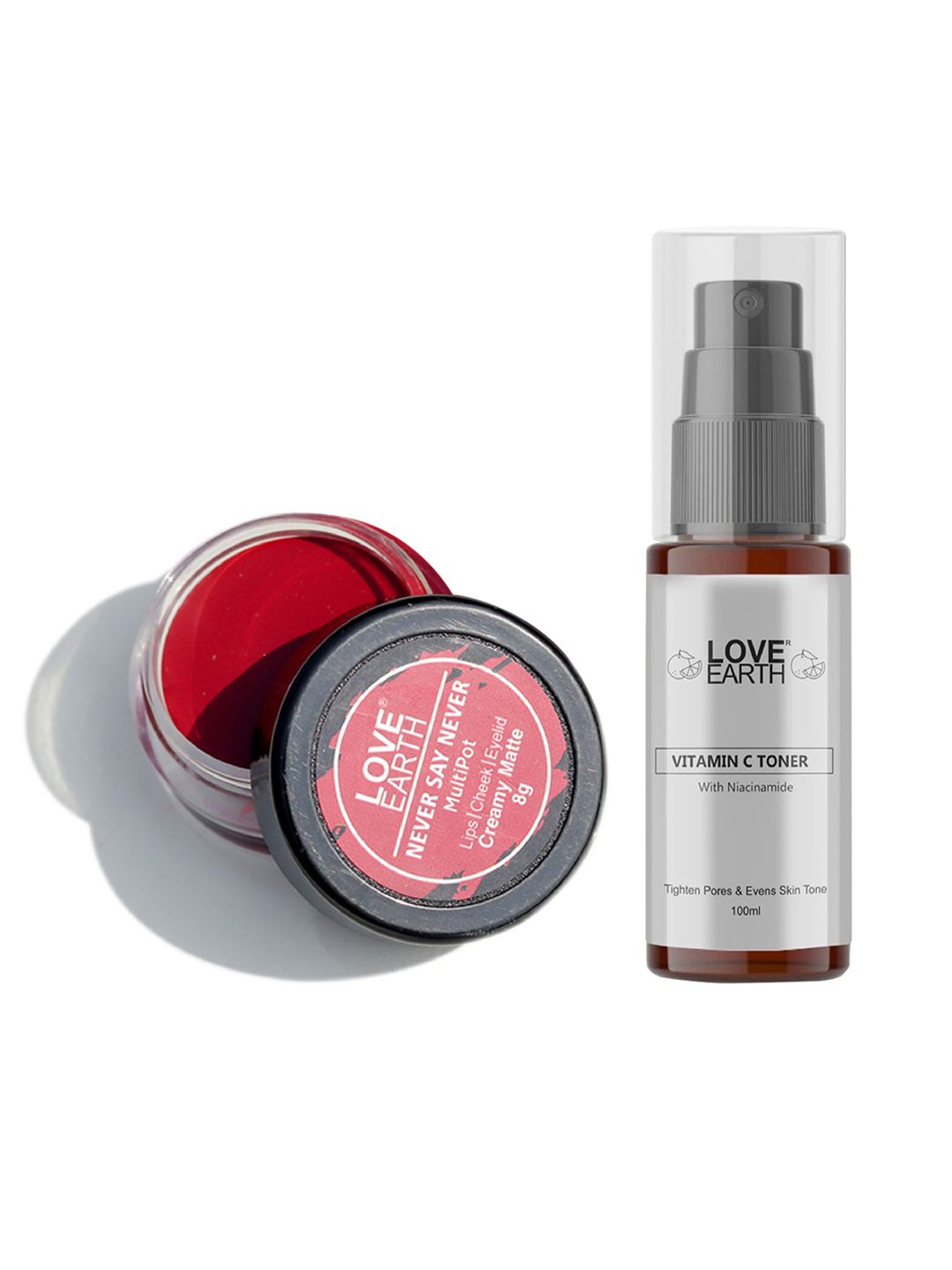 LOVE EARTH Multipot Lip-Cheek-Eyelid Tint 8g & Vitamin C Toner 100ml-picture-24