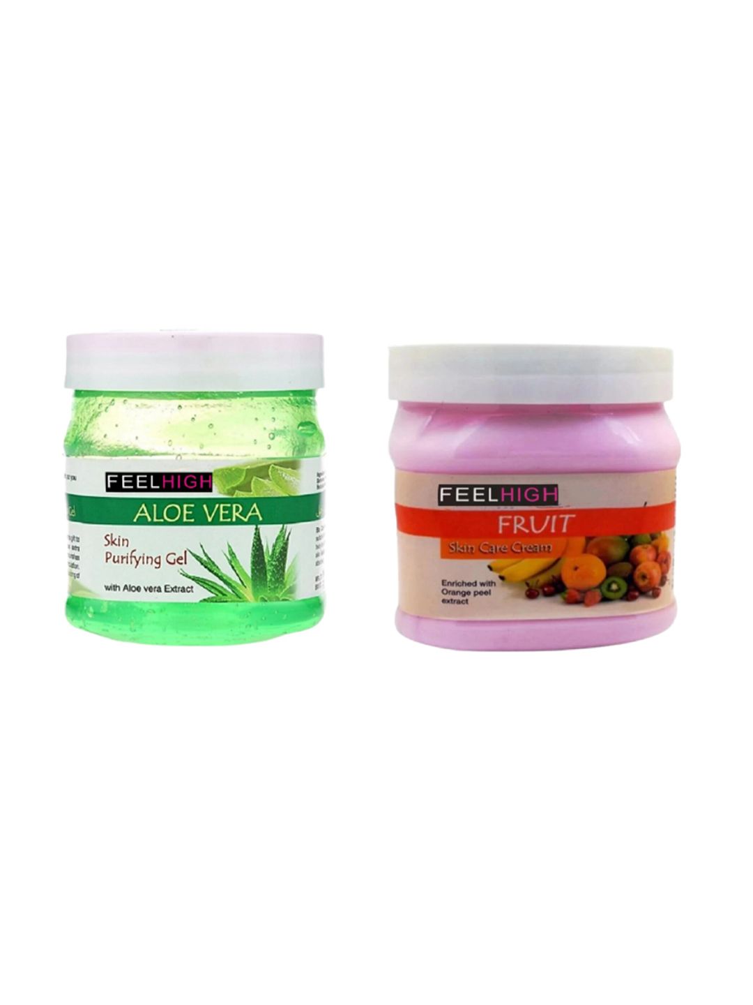 FEELHIGH Set Of 2 Face & Body Aloe Vera Gel & Fruit Cream-500ml Each-picture-12
