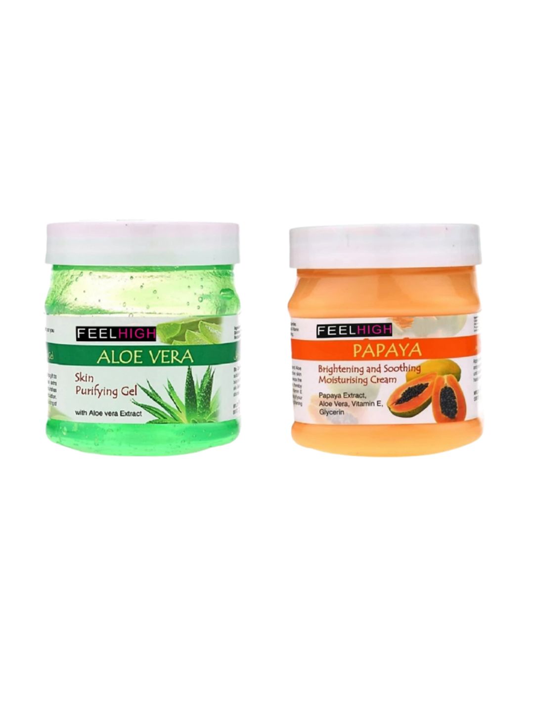 FEELHIGH Set of Aloe Vera Skin Purifying Face & Hair Gel + Papaya Face Cream - 500 ml Each-picture-42