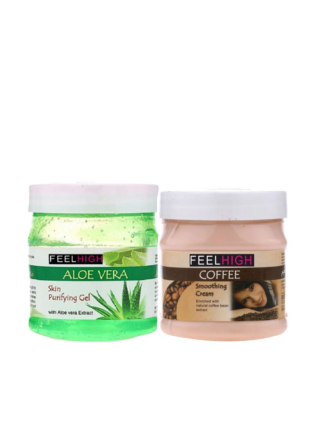 FEELHIGH Set of Aloe Vera Skin Purifying Face & Hair Gel + Coffee Face Cream - 500 ml Each-picture-31
