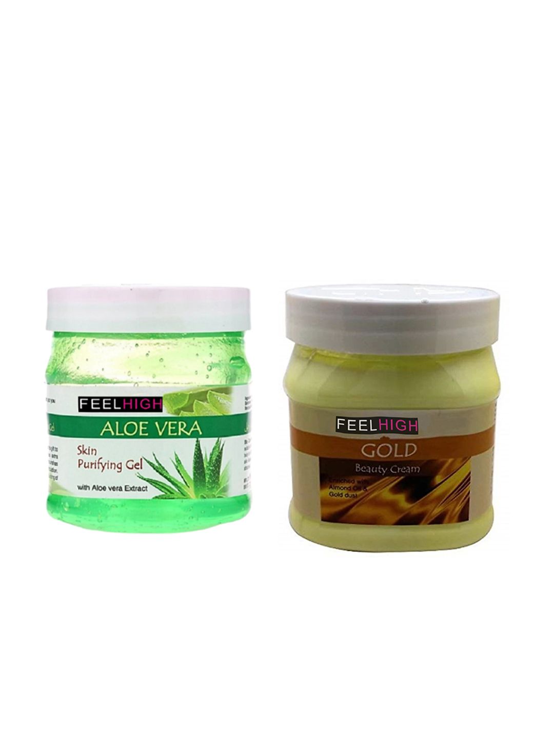 FEELHIGH Aloe Vera Gel And Gold Cream - 500gm Each-picture-13