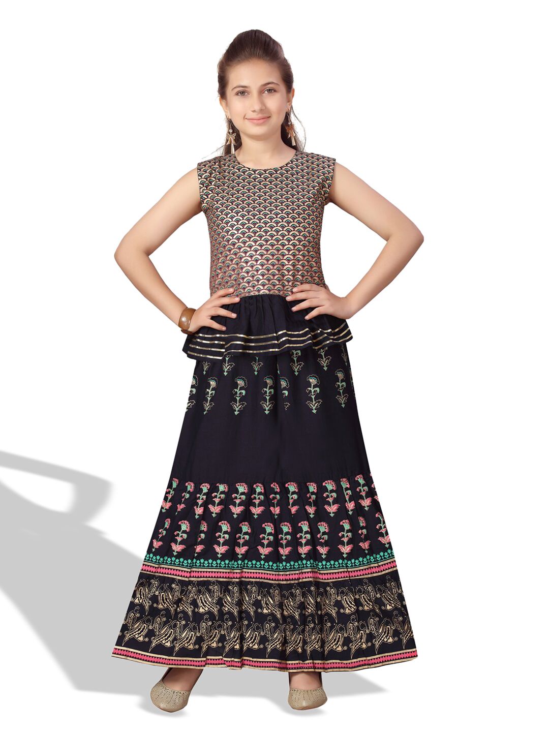 BAESD Girls Printed Cotton Ready to Wear Lehenga Choli-picture-32