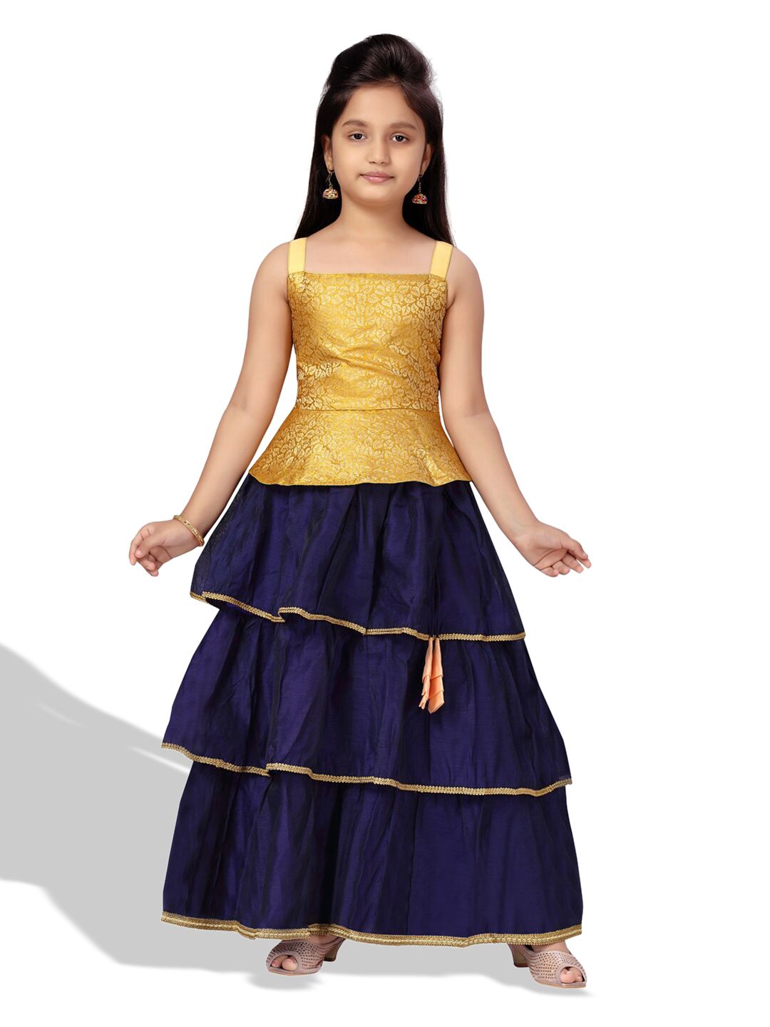 BAESD Girls Woven Design Silk Ready to Wear Lehenga Choli-image-23