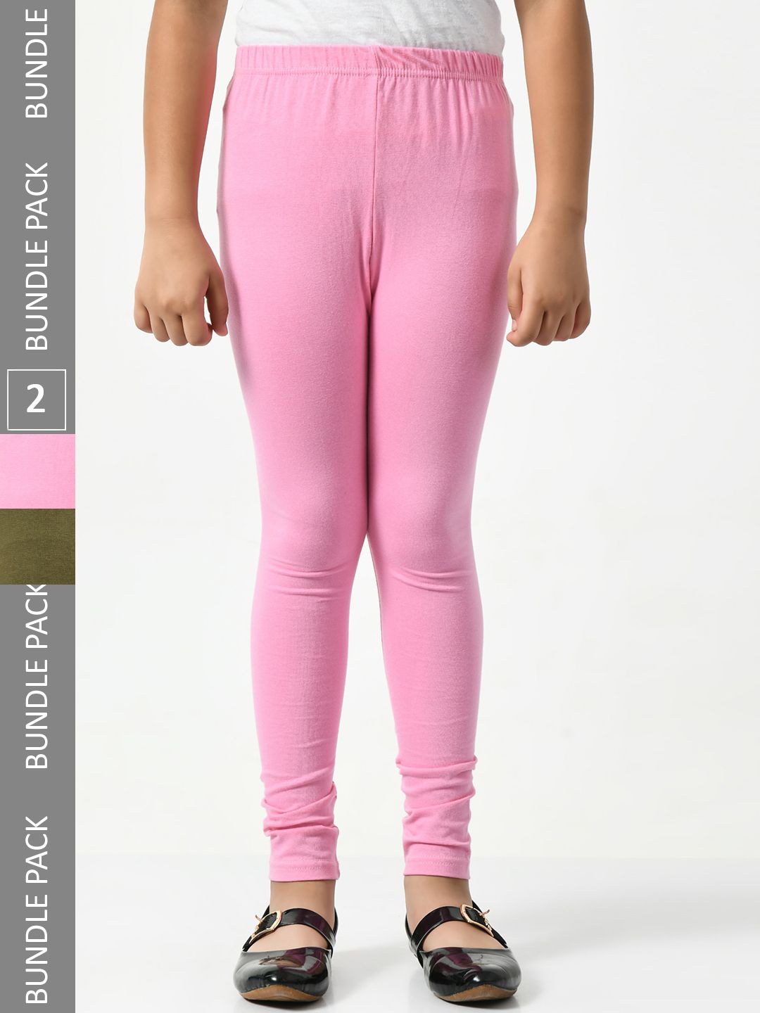 BAESD Girls Pack of 2 Cotton Churidar-Length Leggings-picture-13