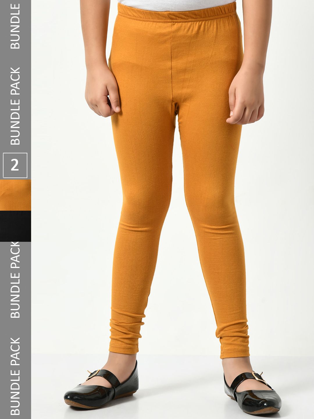 BAESD Girls Pack of 2 Churidar-Length Super Soft Cotton Lycra Leggings-picture-35