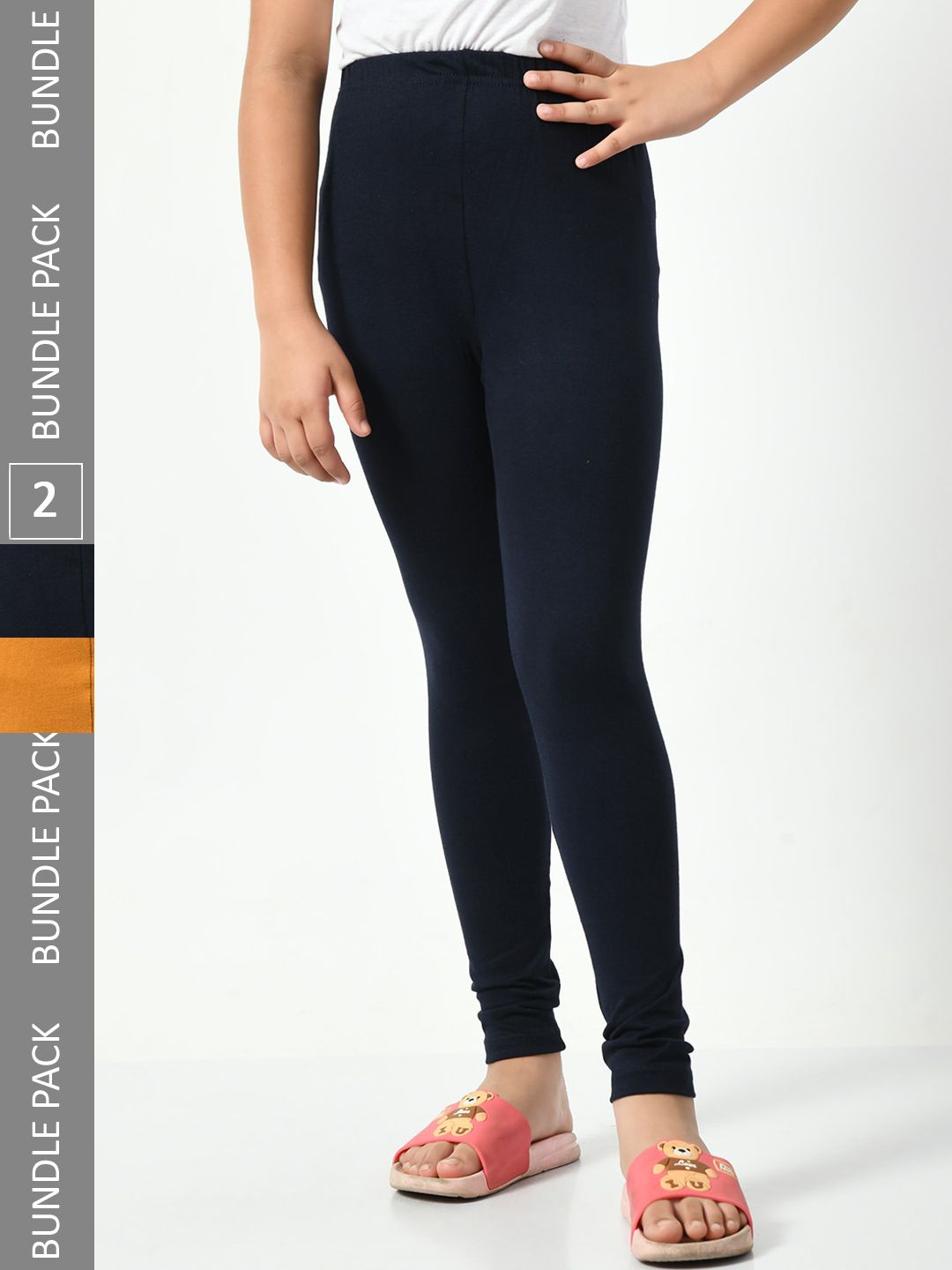 BAESD Girls Pack Of 2 Churidar-Length Leggings-picture-13